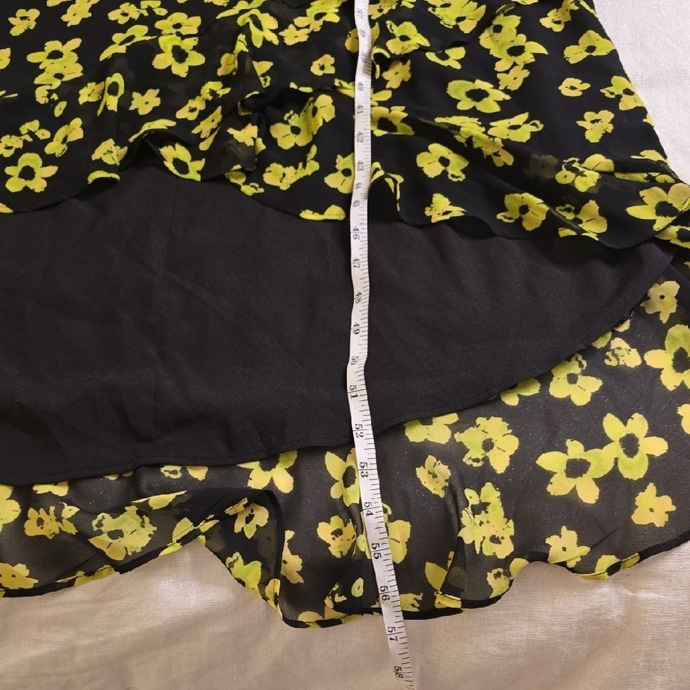 WAYF Strapless Dress with Green Floral Pattern XL - Picture 13 of 16